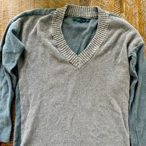 Prana Cedros Blue V Neck Sweater size medium